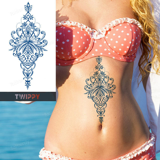 Realistische tijdelijke nep tattoo - Abstracte vormen