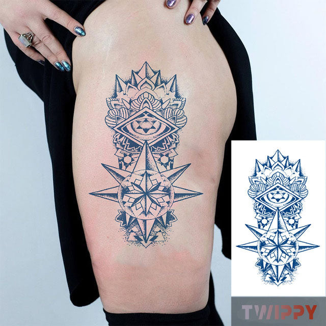 Realistische tijdelijke nep tattoo - Abstracte vormen 3