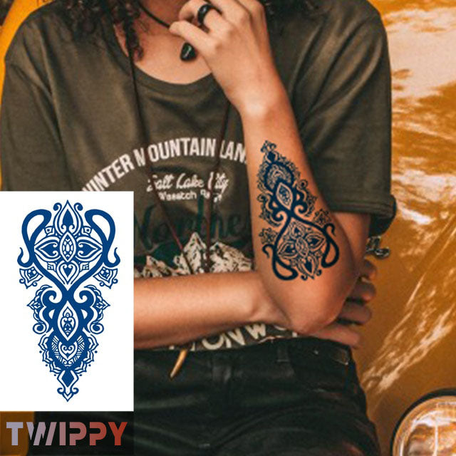 Realistische tijdelijke nep tattoo - Abstracte vormen 4