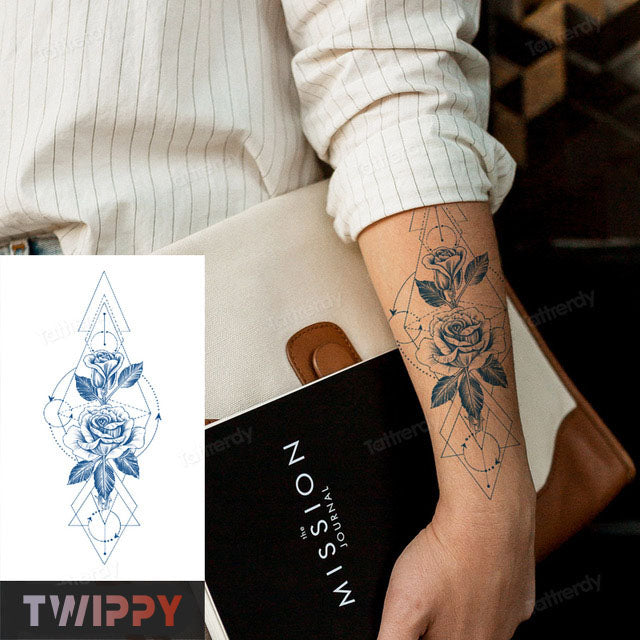 Realistische tijdelijke nep tattoo - Bloem 2