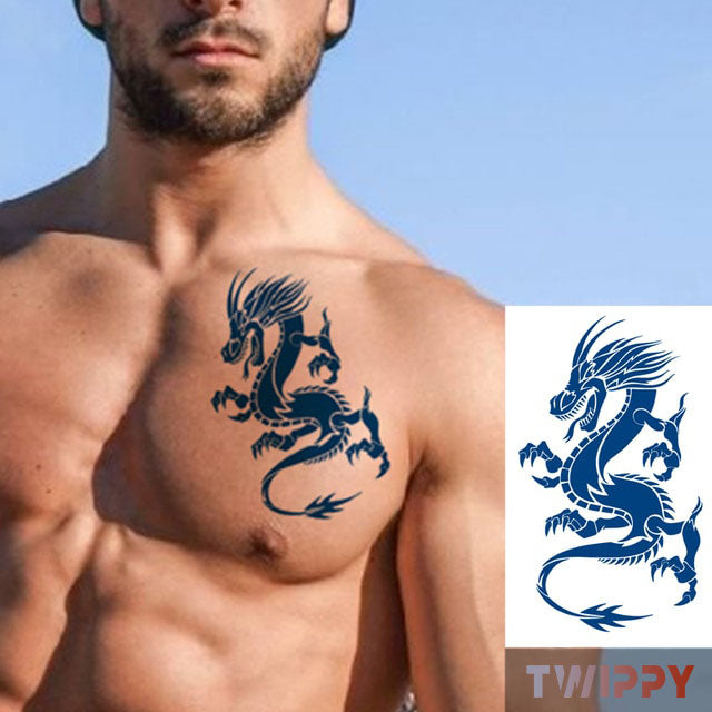 Realistische tijdelijke nep tattoo - Draak 1